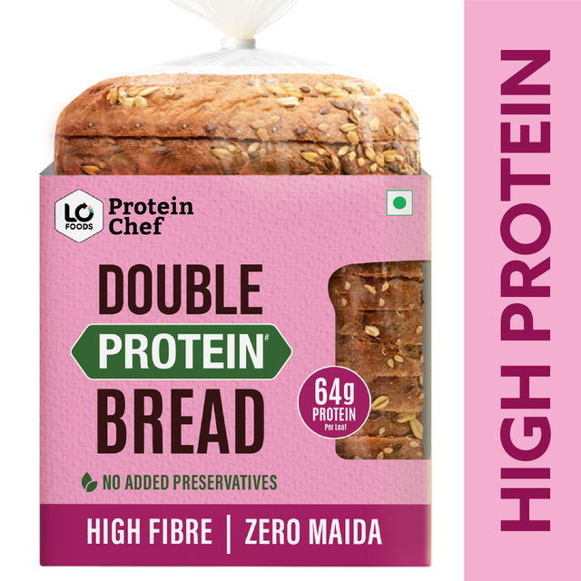 Protein Chef Double Protein Bread (No Maida, Multigrain Brown Bread) - Made with MP Sharbati Wheat