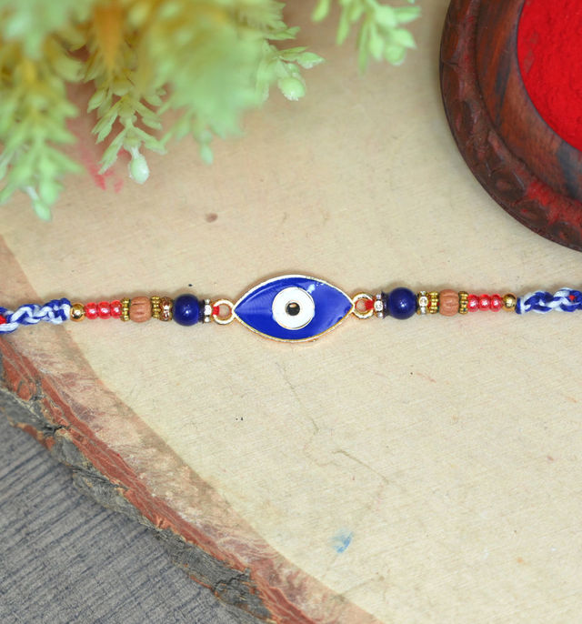Aurum Evil Eye Rakhi with Beads - Protective Design