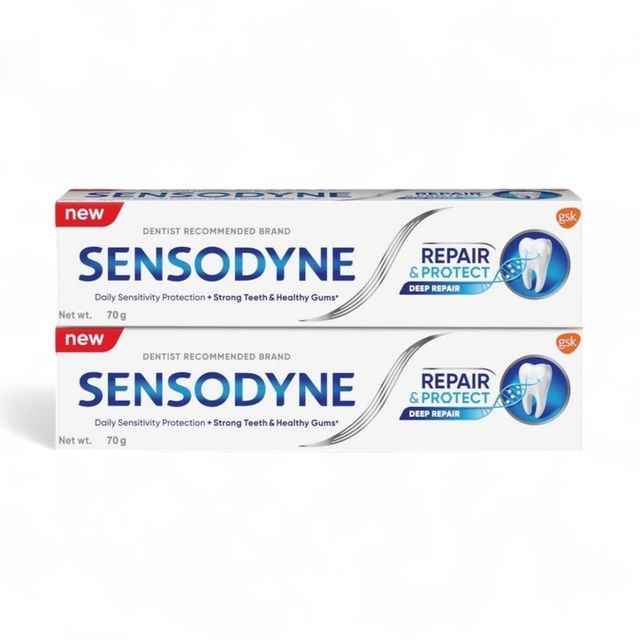 Sensodyne Toothpaste Repair & Protect Combo pack, tooth paste for deep repair of sensitive teeth