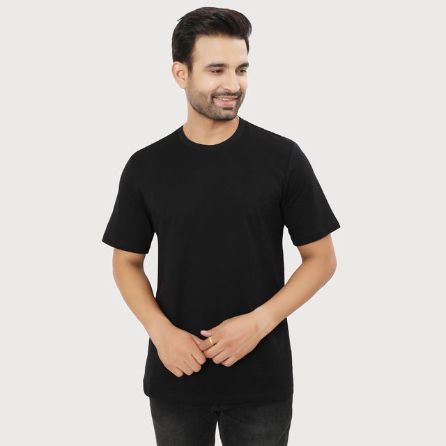 Adidas Men's Solid Black T-Shirt - Buy at ₹799 Online | Instant