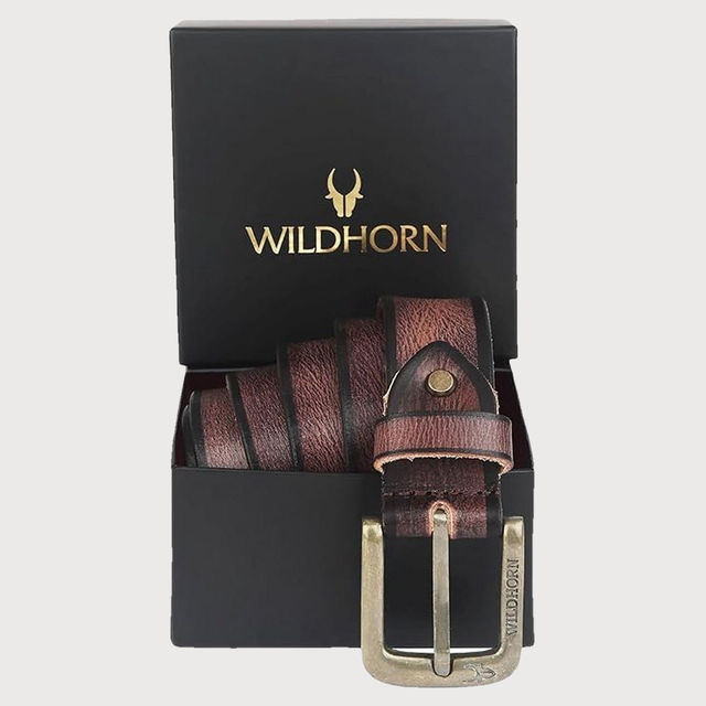 Wildhorn Men's Solid Genuine Leather Leather Belt - Buy at ₹479