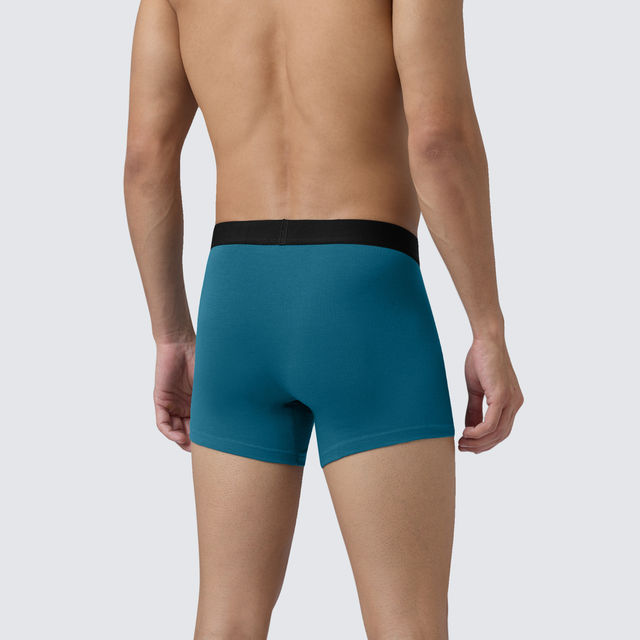 XYXX Men's Aero Cotton Solid Trunks Pack of 1, Green Emerald - Buy
