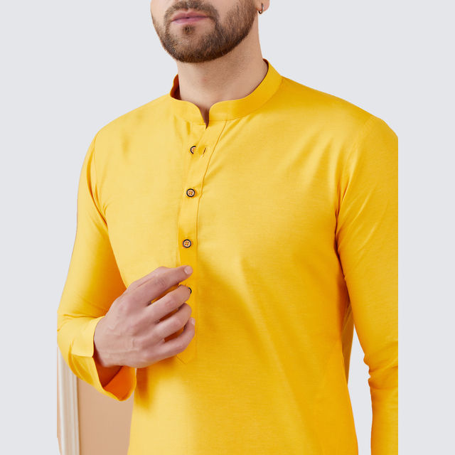 See Designs Men's Cotton Solid Straight Kurta - Buy at ₹361