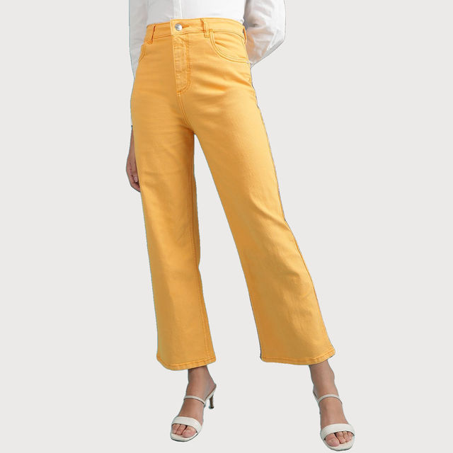 Freehand Women's Overdyed Wide Leg Denim Jeans - Buy at ₹2749