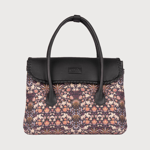 Zouk Women's Floral Vegan Leather 11.5 L Satchel - Buy at ₹1523