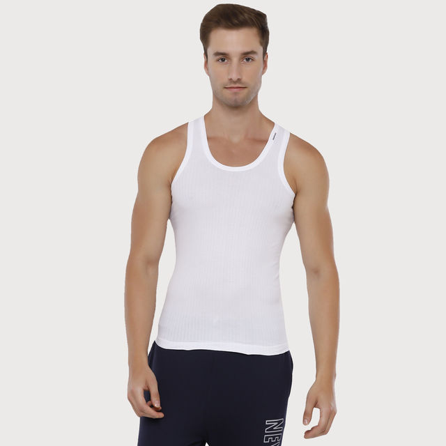 Rupa Frontline Men Xing White Rn Vest, White, 85, P02 - Buy at
