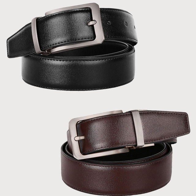 Zoro Men's Solid Faux Leather Reversible Belt - Buy at ₹239