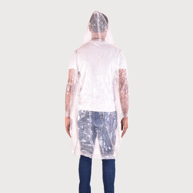 Unisex Rain Poncho with Drawstring Hood Free Size - Buy at ₹98