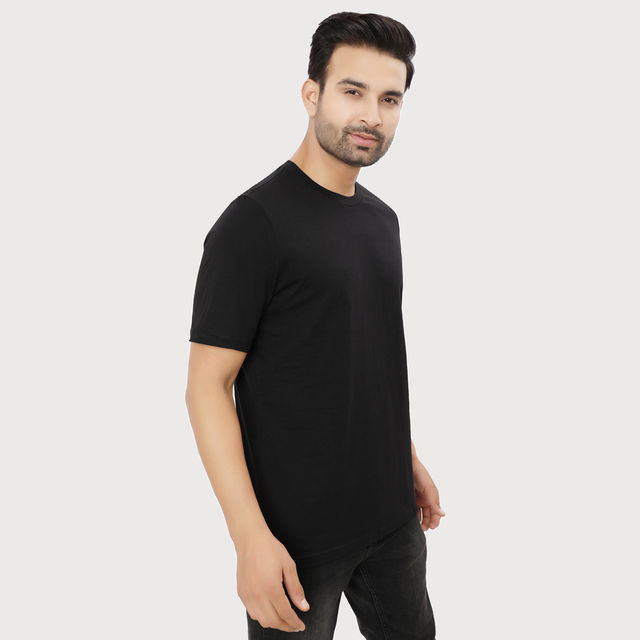 Adidas Men's Solid Black T-Shirt - Buy at ₹960 Online | Instant