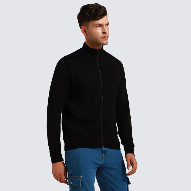 8yards Men’s MockNeck 5G BLACK M Dennis Lingo Men's Mock Neck Regular Fit Solid Sweater - Buy at