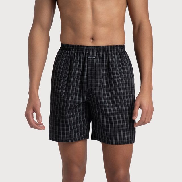 yk.様 Jockey 1223 Men's Super Combed Mercerized Cotton Woven Checks