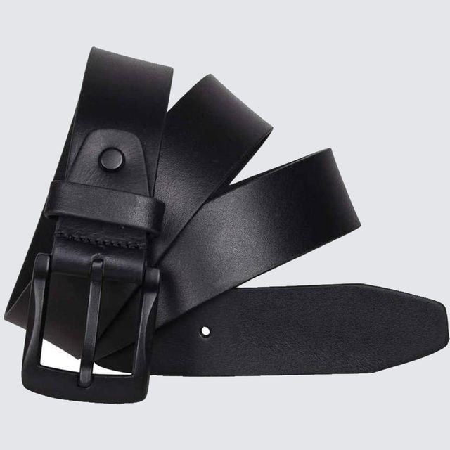 Kaezri Genuine Leather Black Buckle Belt for Men - Buy at ₹323