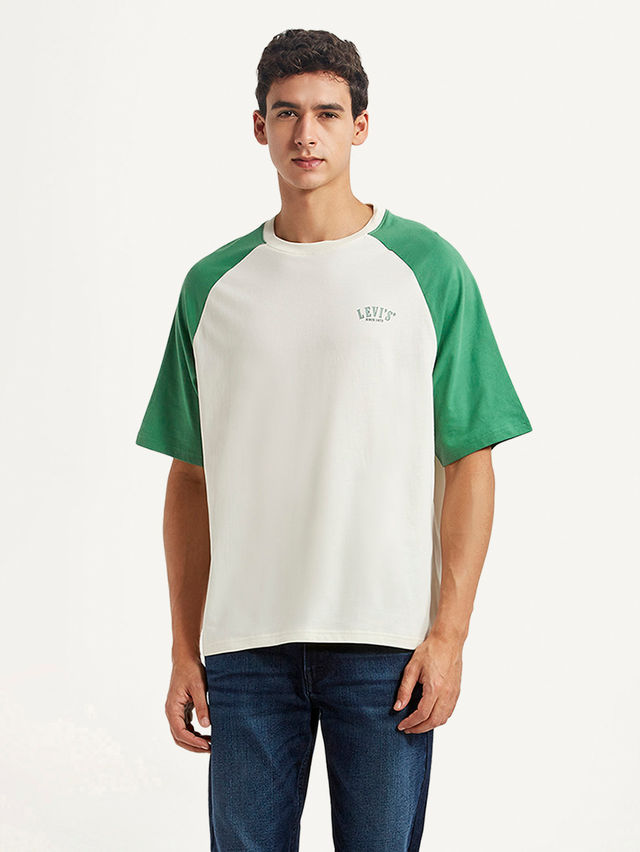 Men's Colour-Block Loose Fit T-Shirt - Buy at ₹890 Online