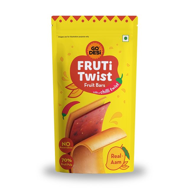 GO Desi Real Aam Fruti Twist Fruit Bar