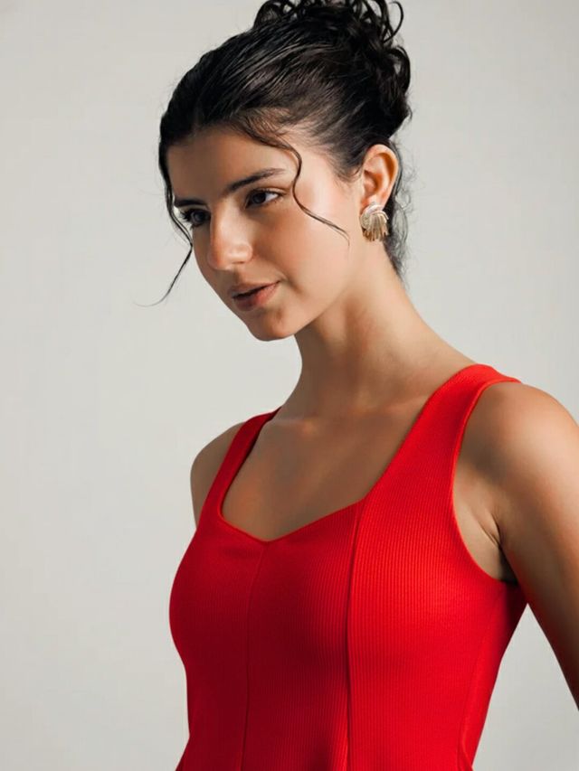 Uptownie Women's Stretchable Ribbed Peplum Top - Buy at ₹715