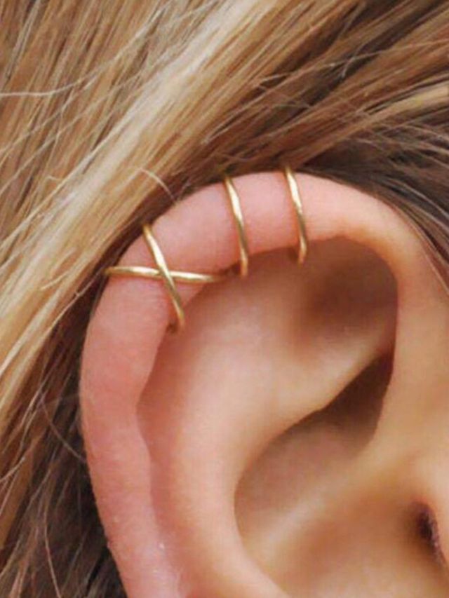 YouBella Jewellery U Shape Non Piercing Earrings Combo For Women