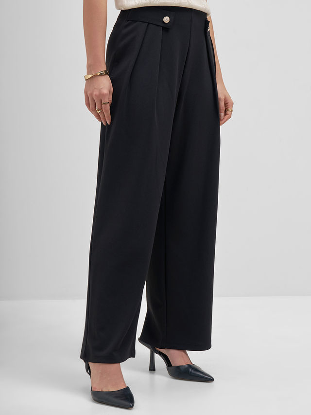 Tokyo Talkies Women Formal Double Pleat Wide Leg - Buy at ₹752