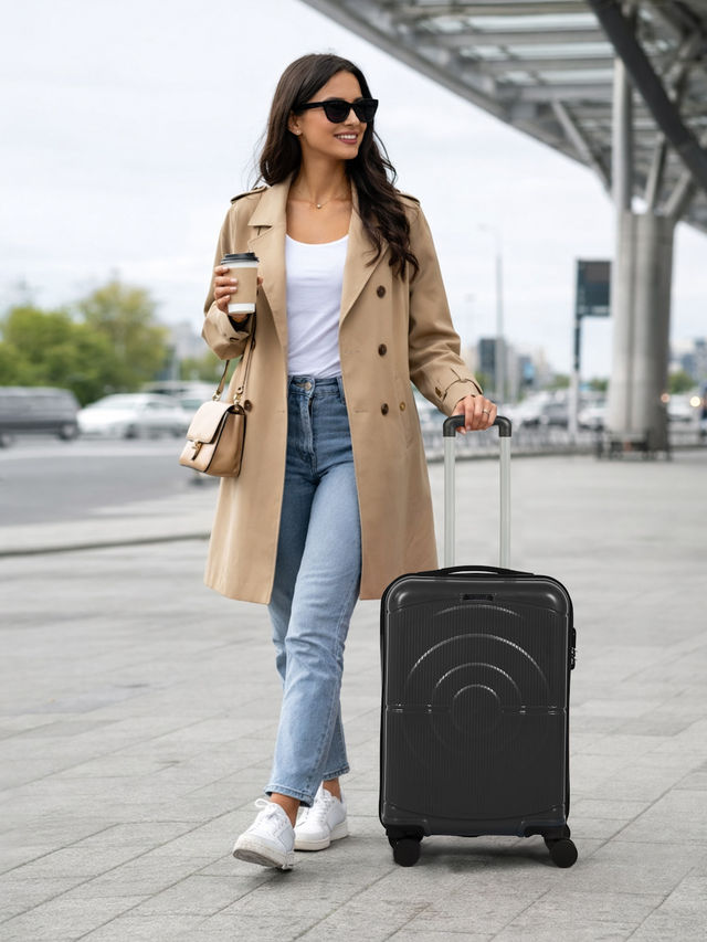 ぽぅぽぅ　804550 Teakwood Textured PP 40 L Retractable Hard Luggage - Buy at ₹1230