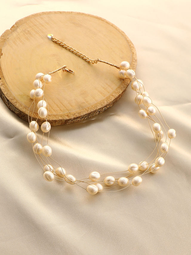SOHI Women's Gold-Plated Pearls The Venezia Collar Necklace - Buy