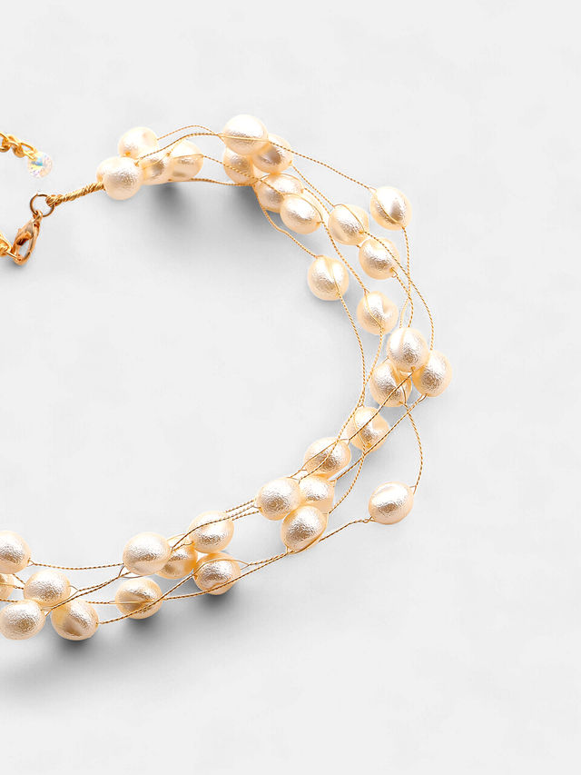 SOHI Women's Gold-Plated Pearls The Venezia Collar Necklace - Buy