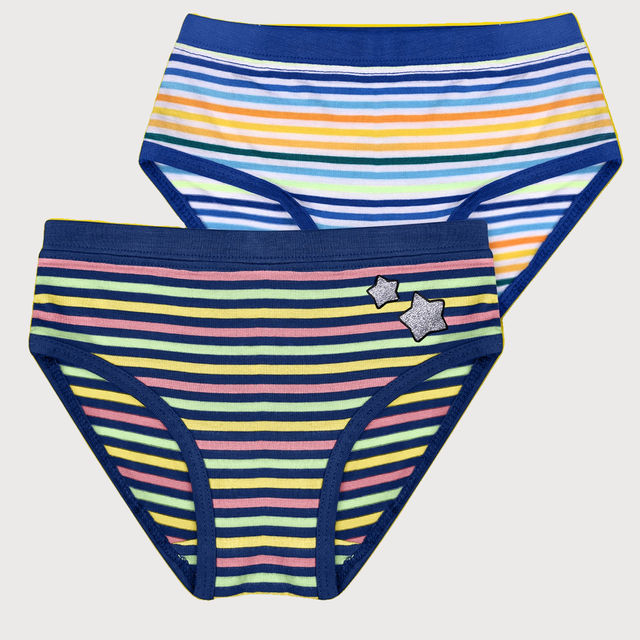 XY Life Hipsters for Girls, Antimicrobial - 4 Color Stripes+Multi