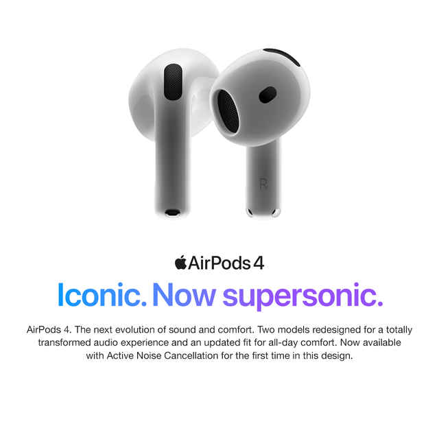 Apple AirPods 4 with Active noise cancellation - Buy at ₹16649