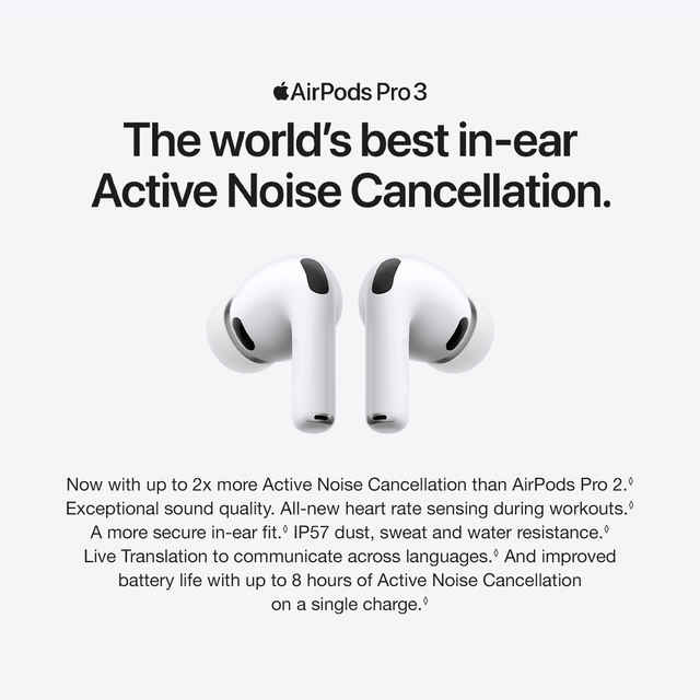 Apple AirPods Pro 3 - Buy at ₹24099 Online | Instant Delivery - Zepto