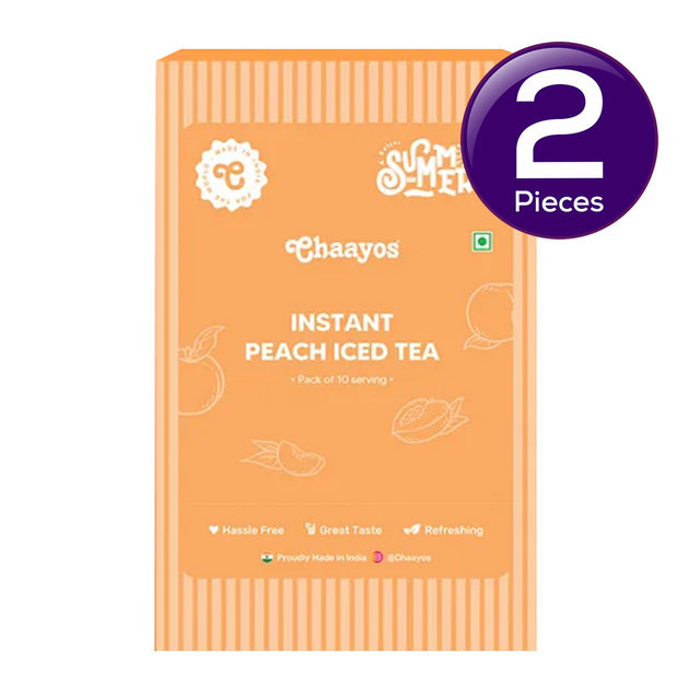 Chaayos Peach Instant Iced Tea Premix 1 pc X 2 Combo