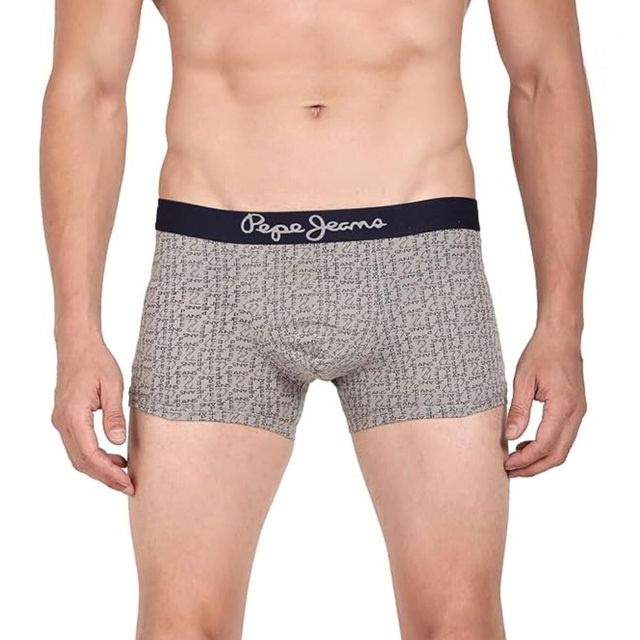 Pepe Jeans Cotton Men's Trunks - M | Sweat-resistant | All Over Print | Black