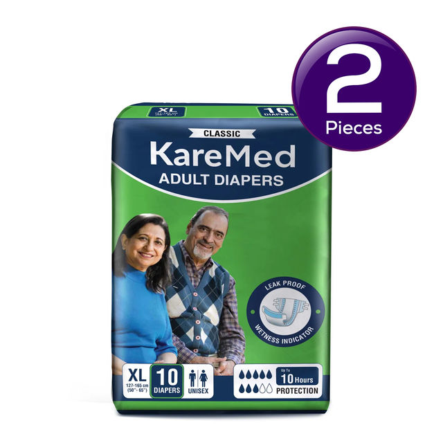 KareIn Classic Adult Diaper (Tape, XL , 125-165 cm) Combo