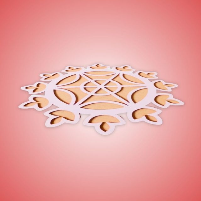 DiaCraft Rangoli Stencil - Multicolor | 6 x 6 Inch