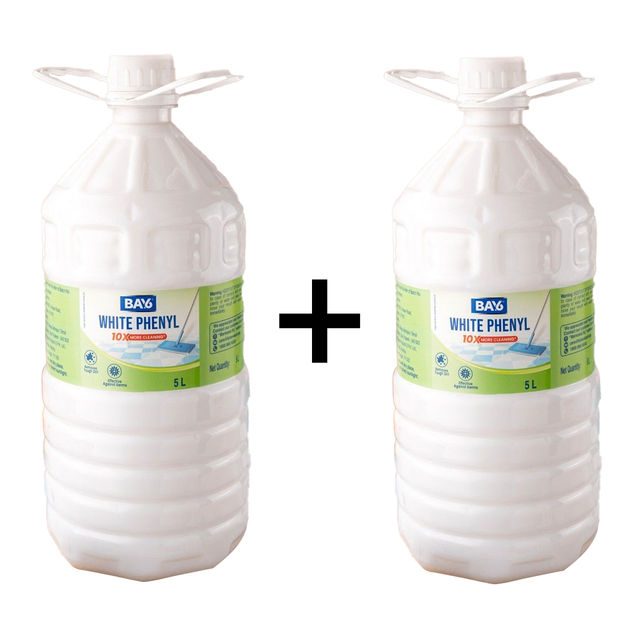 BAY6 WHite Phenyl Floor Cleaner 5 l X 2 Combo