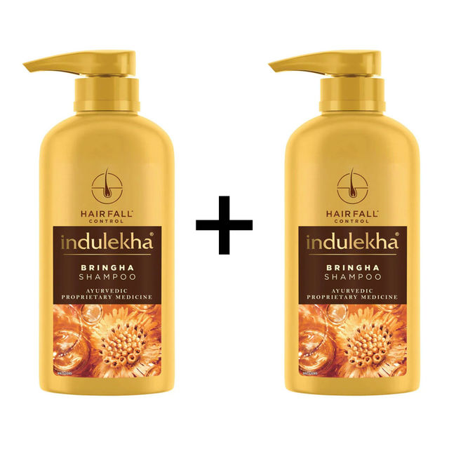 Indulekha Bringha Shampoo Proprietary Ayurvedic Medicine For Hairfall 580 ml X 2 Combo