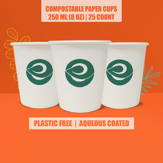 ECO SOUL 250 ml | 25 Count | Disposable Cup/Glass
