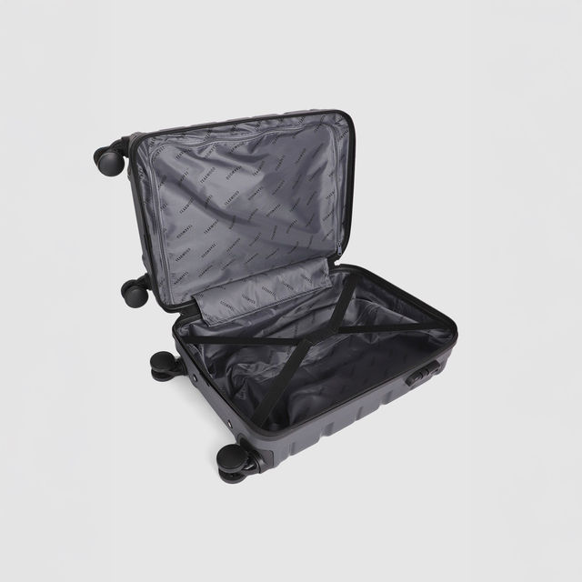 Teakwood Textured Polycarbonate 32.2 L Retractable Trolley Bag