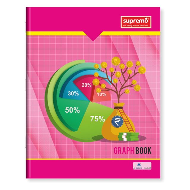 Ranka Supremo Graph Book | Ruled | 32 Pages - Assorted