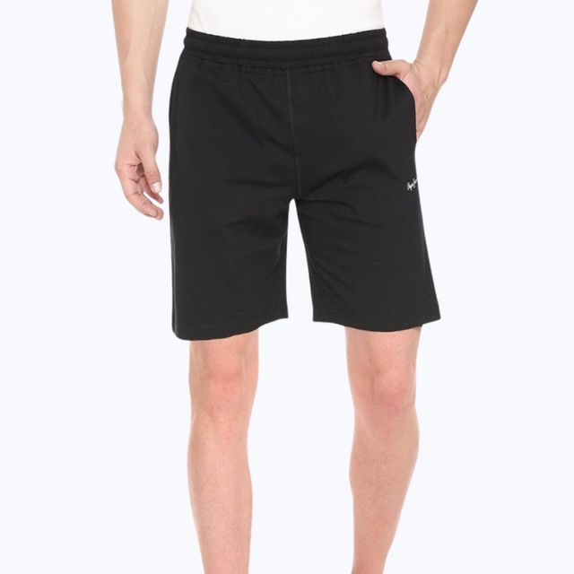 Pepe Jeans Men's Shorts Cotton Regular Fit Mid Rise Waist | Black - L