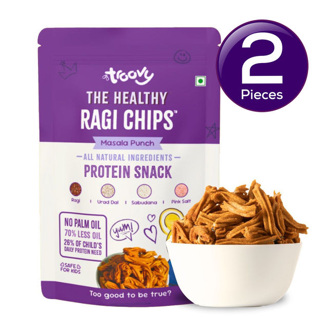 Troovy Healthy High Protein Ragi Chips (No Palm Oil, No Chemicals) Combo