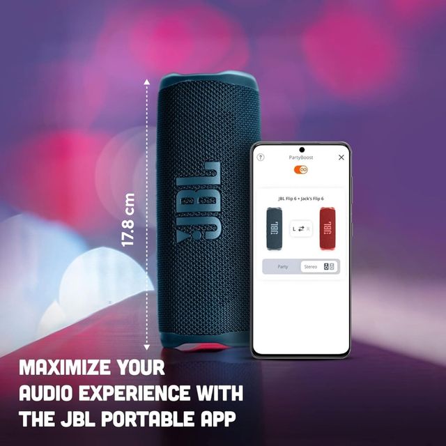 JBL Flip 6 Wireless Portable Bluetooth Speaker Pro Sound, Upto 12