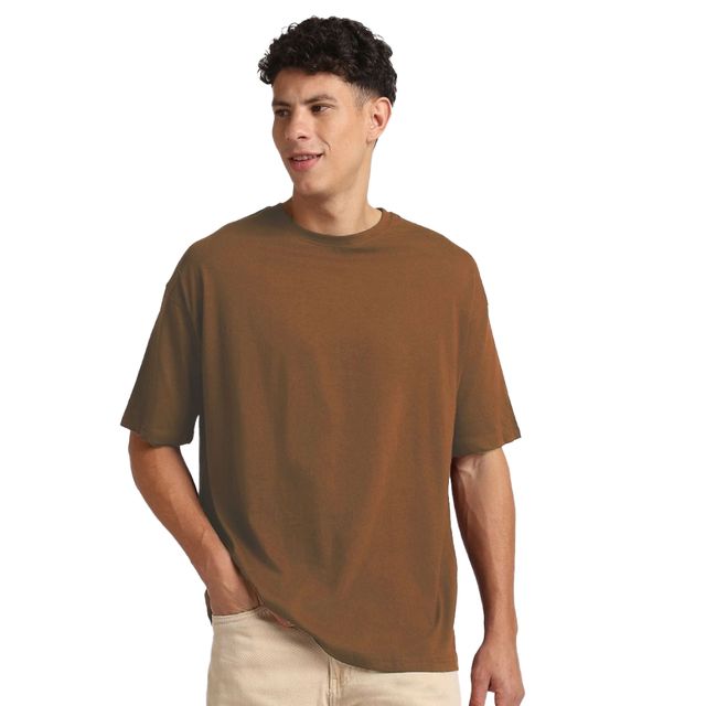 Nobero Men's Oversized Solid T-shirt - Buy at ₹873 Online