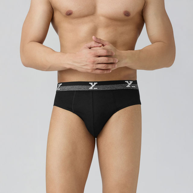 XYXX Men's Cotton Solid Briefs, Pack of 1, Jet Black - Buy at