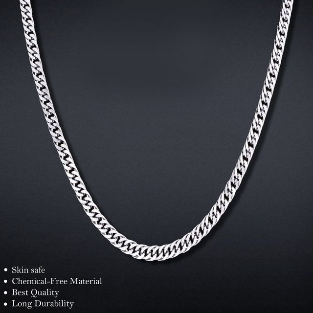 Fashion Frill Men's Interlink Chain Silver 20 Inches - Buy at