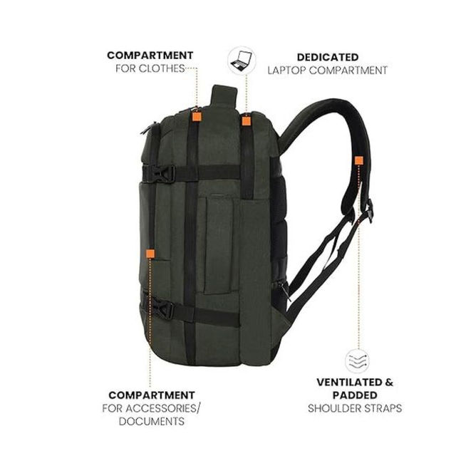 Fur Jaden 36 L Weekender Travel Laptop Backpack with Anti Theft