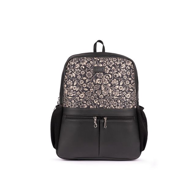 Zouk Women's Floral Vegan Leather and Handcrafted Fabric 17 L