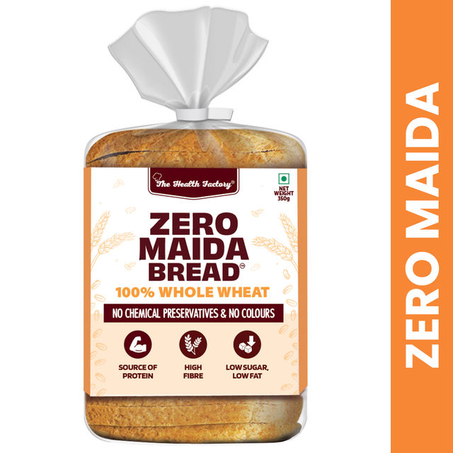 The Health Factory Zero Maida Bread 100 Whole Wheat 350g Buy
