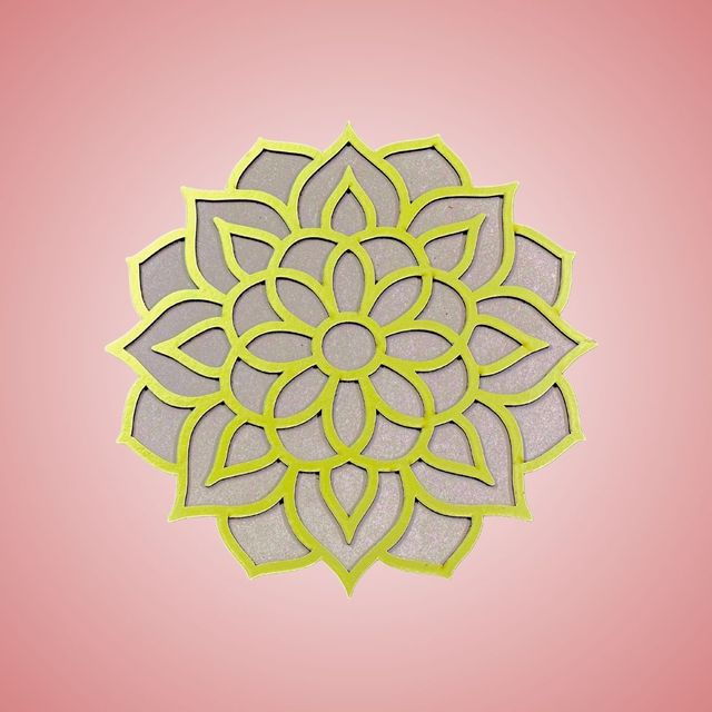 DiaCraft Rangoli Stencil Radiance Mdf | 4 X 4 Inch