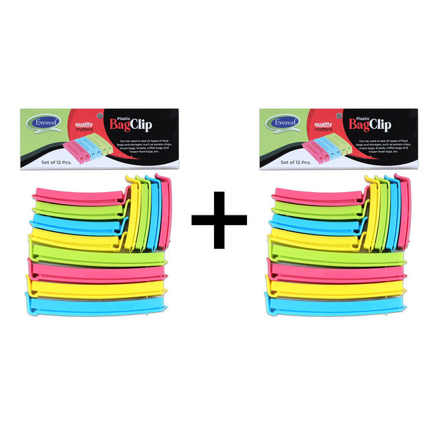 Everest Bag Clip Set Of 12 Pcs 1 pc X 2 Combo