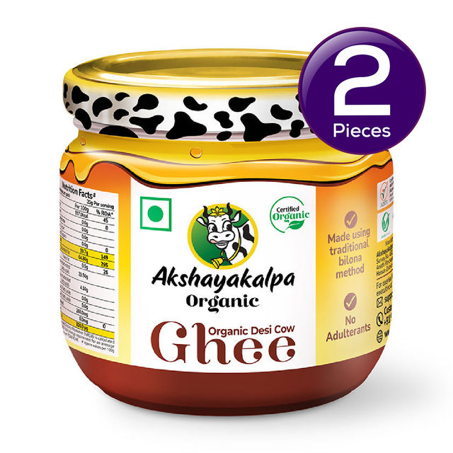 Akshayakalpa Organic Desi Cow Ghee 300 ml X 2 Combo