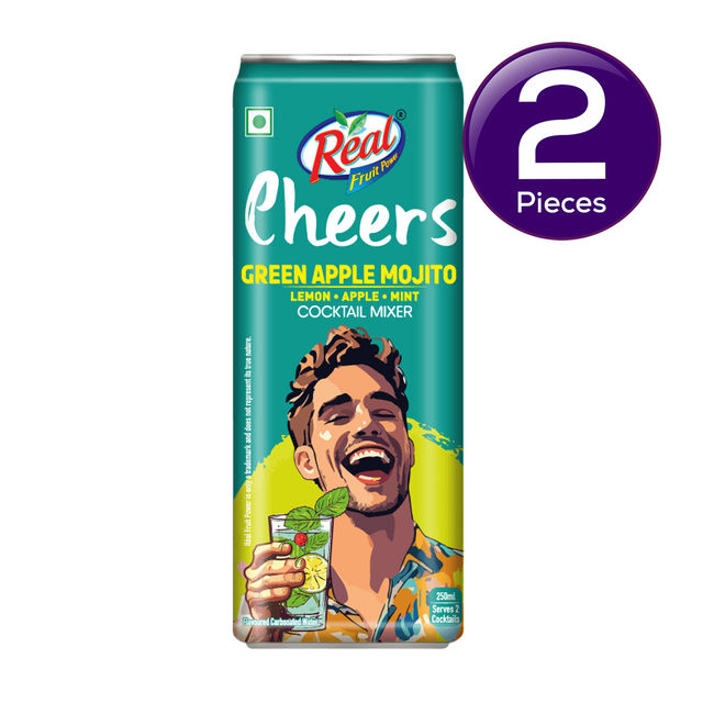 Real Cheers Green Apple Mojito - Cocktail Mixer 250 ml X 2 Combo
