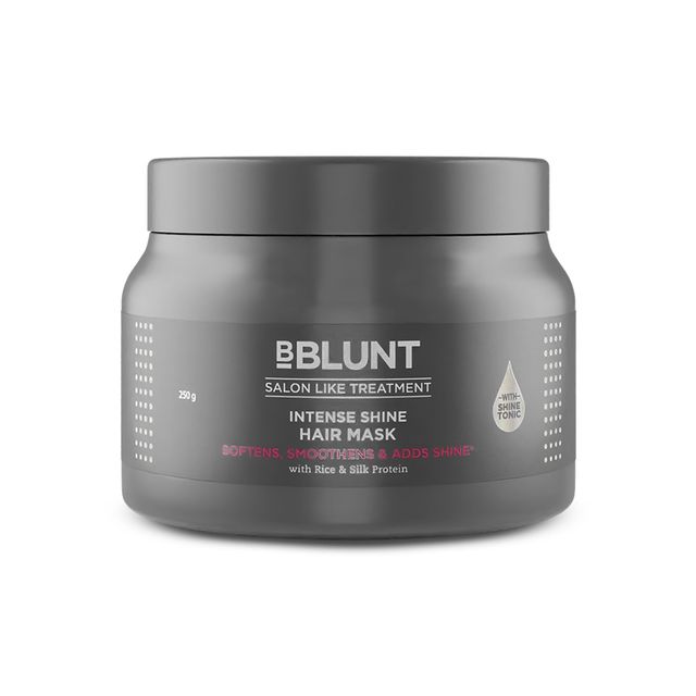 Bblunt Intense Shine Hair Mask With Rice & Silk Protein For Softer SmoOTHER & Shinier Hair